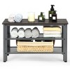 Tangkula 3-Tier Industrial Shoe Rack Entryway Bench with Mesh Storage Shelf - 4 of 4