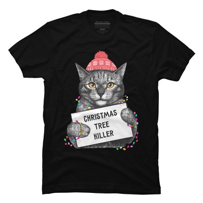 Men's Design By Humans Christmas tree killer By kodamorkovkart T-Shirt