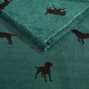 50"x60" Buddy The Dog Reversible Throw Blanket Green - Eddie Bauer: Seasonal Plush Fleece, Machine Washable, Cozy for Travel & Pets - 3 of 4
