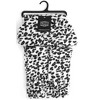 Women's Black And White Fleece Snow Leopard 3-Piece Gloves Scarf Hat Winter Set - 2 of 4