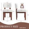 Set of 2 Modern Wood Dining Chairs with Soft Cushioned Seats, Stylish Beige Upholstered Armless Side Chairs for Kitchen or Dining Room-Panipeachy - 4 of 4