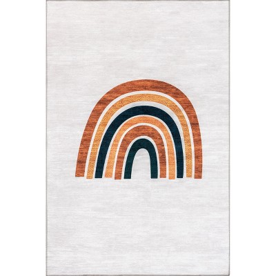 Nuloom Lia Single Rainbow Machine Washable Indoor Area Rug 3' 3" x 5' in Beige