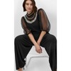 Women's Plus Size Phoenix Sheer Sleeve Jumpsuit - black | CITY CHIC - 3 of 4