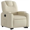 vidaXL Cream Faux Leather Power Lift Recliner Chair - Electric Motor Stand-Up Assistance, Manual Recline, Padding, Storage Features - 4 of 4