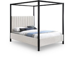 Meridian Furniture,Kelly Boucle Fabric Bed - 1 of 4