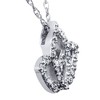 Pompeii3 3/8ct Diamond Lotus Flower Pendant Necklace 14K White Gold - 2 of 4