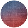 Navy Blue Red And Eggplant Ombre Washable Indoor Outdoor Area Rug - 4 of 4