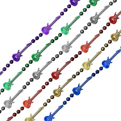 Magic Matt’s Brilliant Blinkys Rock N Roll Guitar Bead Necklace Assorted Pack of 12