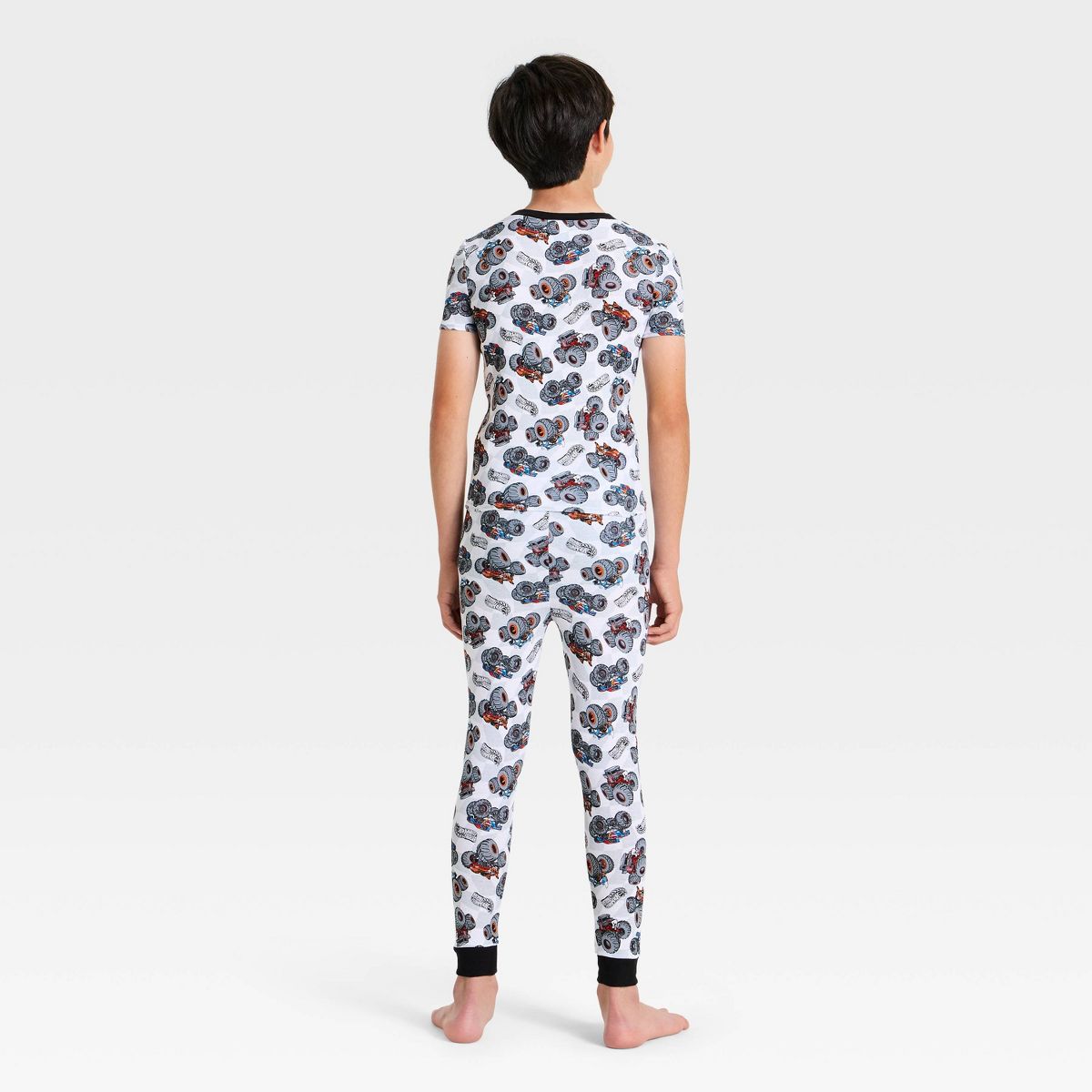 Boys' 4pc Hot Wheels Snug Fit Pajama Set - Black - thumbnail 4