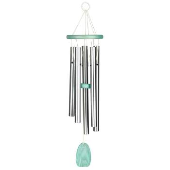 Woodstock Windchimes Beachcomber Chime Gracious Green, Wind Chimes For Outside, Wind Chimes For Garden, Patio, and Outdoor Décor, 24"L