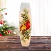 Stony Creek 23.5 Inch Winter Cardinal Couple Pre-Lit Super Colossal Vase Christmas Lighted Glass Accent , Christmas Decor Red Birds Electric Plug-In - 2 of 4