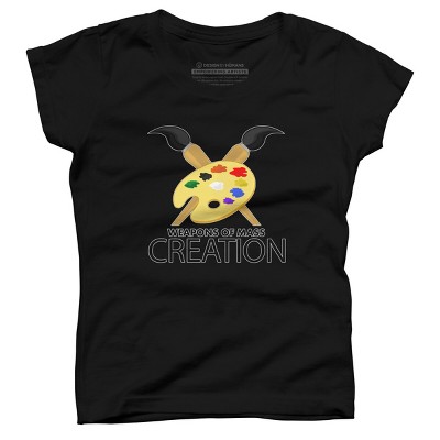 Girl's Design By Humans Weapons of mass creation By Adamzworld T-Shirt