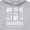 Men's - Instant Message - Awesome Like My 2 Daughters Graphic Fleece Pullover Hoodie - 2 of 4