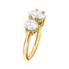 Ross-Simons 4.00 ct. t.w. CZ 3-Stone Ring in 14kt Yellow Gold - 3 of 4