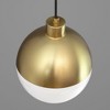 Progress Lighting Globe Collection 1-Light Pendant, Steel, Brushed Bronze, Opal Glass Shade - 4 of 4