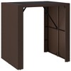 vidaXL Patio Bar Set 5 Piece Wicker Table and Stool with Cushions Poly Rattan - Brown - 4 of 4