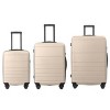 INFURNIC Bag And Luggage Sets 3 Piece Hard Shell Suitcase Set, Lightweight Suitcase with Wheels for Travel Business, Beige, 20.87"*11.61"*30.31" - 2 of 4