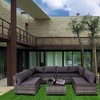 FIONECA Deluxe 7-Piece Patio Furniture Set ¨C Gray Rattan Outdoor Sectional Sofa with Gray Cushions & Coffee Table - 2 of 4