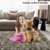 Vintage Distressed Large Living Room Rug for Bedroom, Oriental Soft Low-Pile Indoor Accent Carpet, Non-Skid, Machine Washable, Brown - 2 of 4