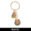 Unique Bargains Christmas Keychain Double Ring Zinc Alloy Colorful 3.15" 1 Pc - 2 of 4