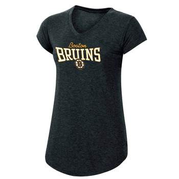 NHL Boston Bruins Women's Short Sleeve Heather V-Neck T-Shirt
