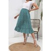LXT-Women's High Waist Midi Floral Print Maternity Skirt - 3 of 4