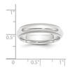 Black Bow Jewelry 4mm to 6mm Platinum Milgrain Edge Domed Comfort Fit Band - 3 of 4