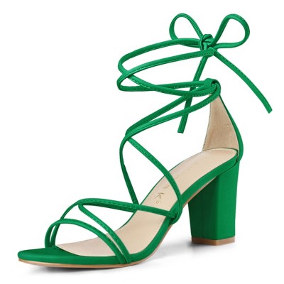 Green tie hot sale up sandals