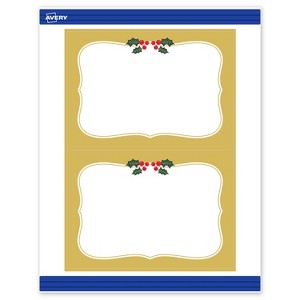 Avery Invitation Cards, 5" x 7", Gold-Metallic Berries, Matte, 20ct - 1 of 4