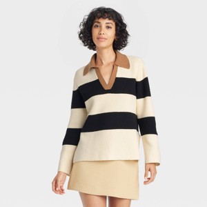 Women's Polo Pullover Sweater - A New Day™ - 1 of 3