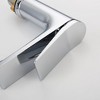 ChicFurnit Bathroom Sink Faucet Modern Single Hole Design with Two 3/8 of an inch Hoses for Easy Installation, Silver, 13"*8.27"*2.76" - 4 of 4