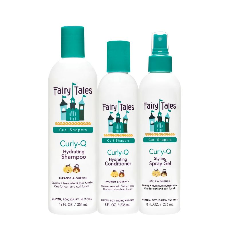 Fairy Tales Curl-Q Hydrating Shampoo + Conditioner + Styling Spray Gel - 28 fl oz, 1 of 9