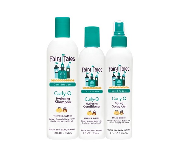 Fairy Tales Curl-Q Hydrating Shampoo + Conditioner + Styling Spray Gel - 48 fl oz