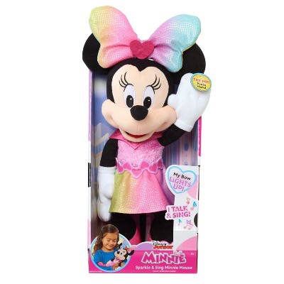 Детские мягкие игрушки Minnie Mouse Disney Junior Minnie Mouse Sparkle and Sing Minnie Mouse Large 13" Feature Plush with Lights and Sounds — фото 7