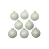 Northlight Pearl Glass Christmas Ball Ornaments - 3.25" (80mm) - Polar White - 8ct - 3 of 4