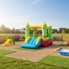 Gymax Inflatable Smiley Face Bounce House with Slide Jump Zone & Basketball Hoop & 480W Blower for Indoor & Outdoor Play - 3 of 4