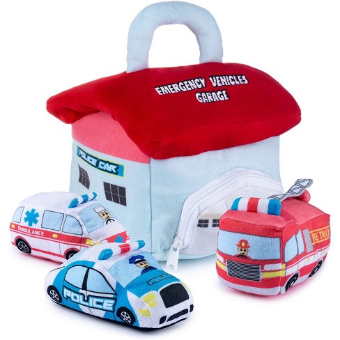 Plush Creations Toy Emergency Vehicles Carrier Toy Set Target