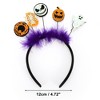 Unique Bargains Pumpkin Pattern Headband for Halloween 4.72" Diameter Black Purple 1 Pc - 3 of 4