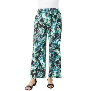 Roaman's Ultrasmooth Fabric Wide-Leg Pant - 1 of 4