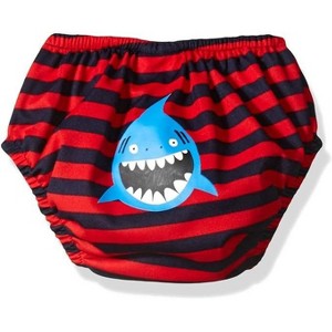 Kiko & Max Infant Boy's Striped Absorbent Reusable Swim Diaper - 1 of 2
