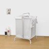 Double Laundry Hamper with lid, 2 Tier 110L Laundry Hamper, Oxford Clothes Basket Sorter For Bedroom Bathroom Dorm Laundry Room - 3 of 4