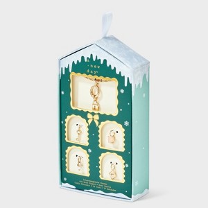 14K Gold Dipped Cubic Zirconia Pendant Charm Necklace Set 5pc - A New Day™ Gold - 1 of 4