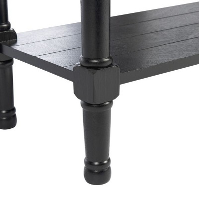 Primrose Black Wood and Metal 3-Drawer Console Table