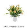 Unique Bargains Artificial Plants Carnation Flower Pot Plastic 3.74"x3.74"x12.6" 1 Pc - 3 of 4