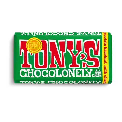 Tony's Chocolonely Hazelnut Bar Candy - 6.35oz : Target