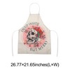 Unique Bargains Christmas Aprons Linen Beige White Black Red Yellow Blue 21.65"x26.77" 1 Pcs - 3 of 4