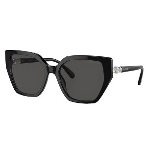Swarovski SK 6016 100187 Womens Irregular Sunglasses Black 56mm - 1 of 3