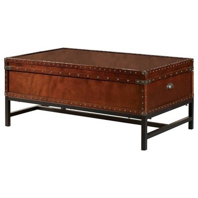 Industrial Coffee Table Cherry - Benzara