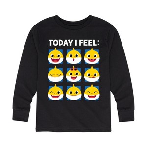 Boys' - Baby Shark - Today I Feel Grid Long Sleeve Graphic T-Shirt - 1 of 4
