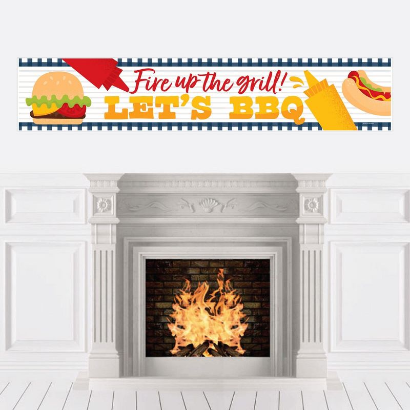 Big Dot of Happiness Fire Up the Grill - Summer BBQ Picnic Party Decorations Party Banner, 1 of 8